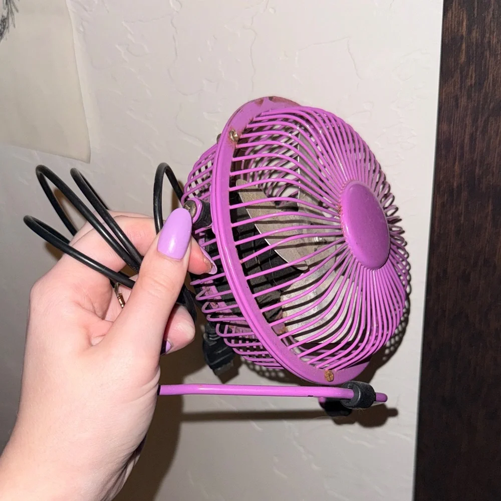 Purple Mini Desk Fan